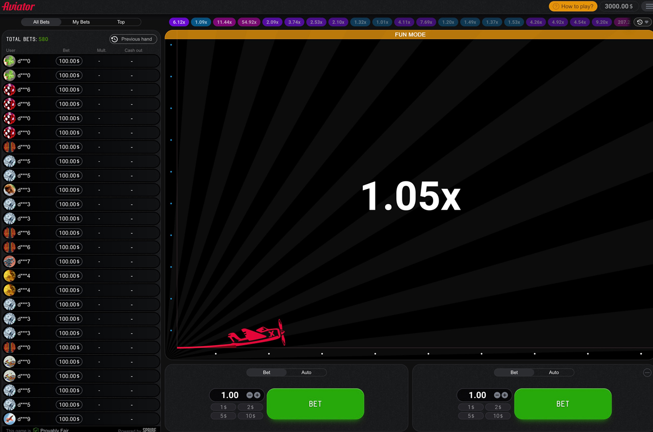 Aviator interface