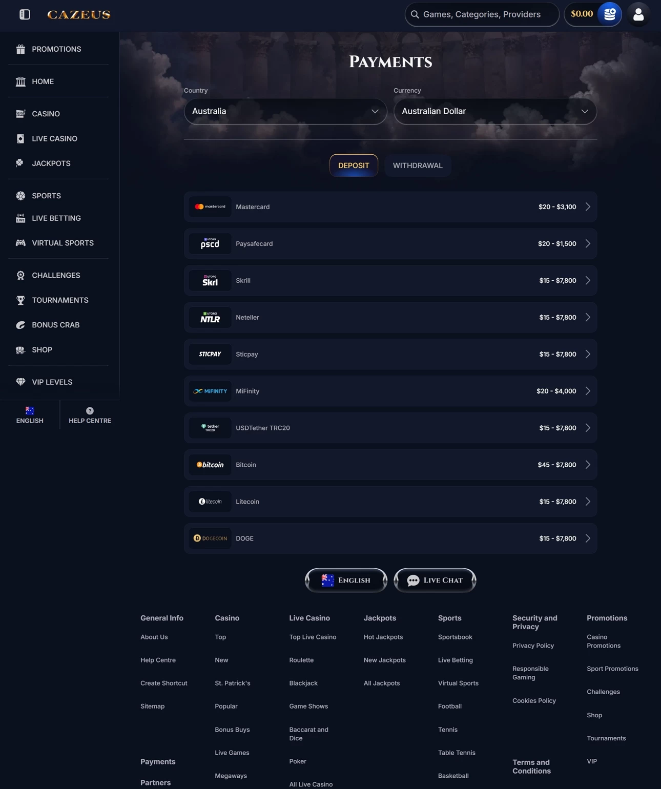 Cazeus Casino  Casino