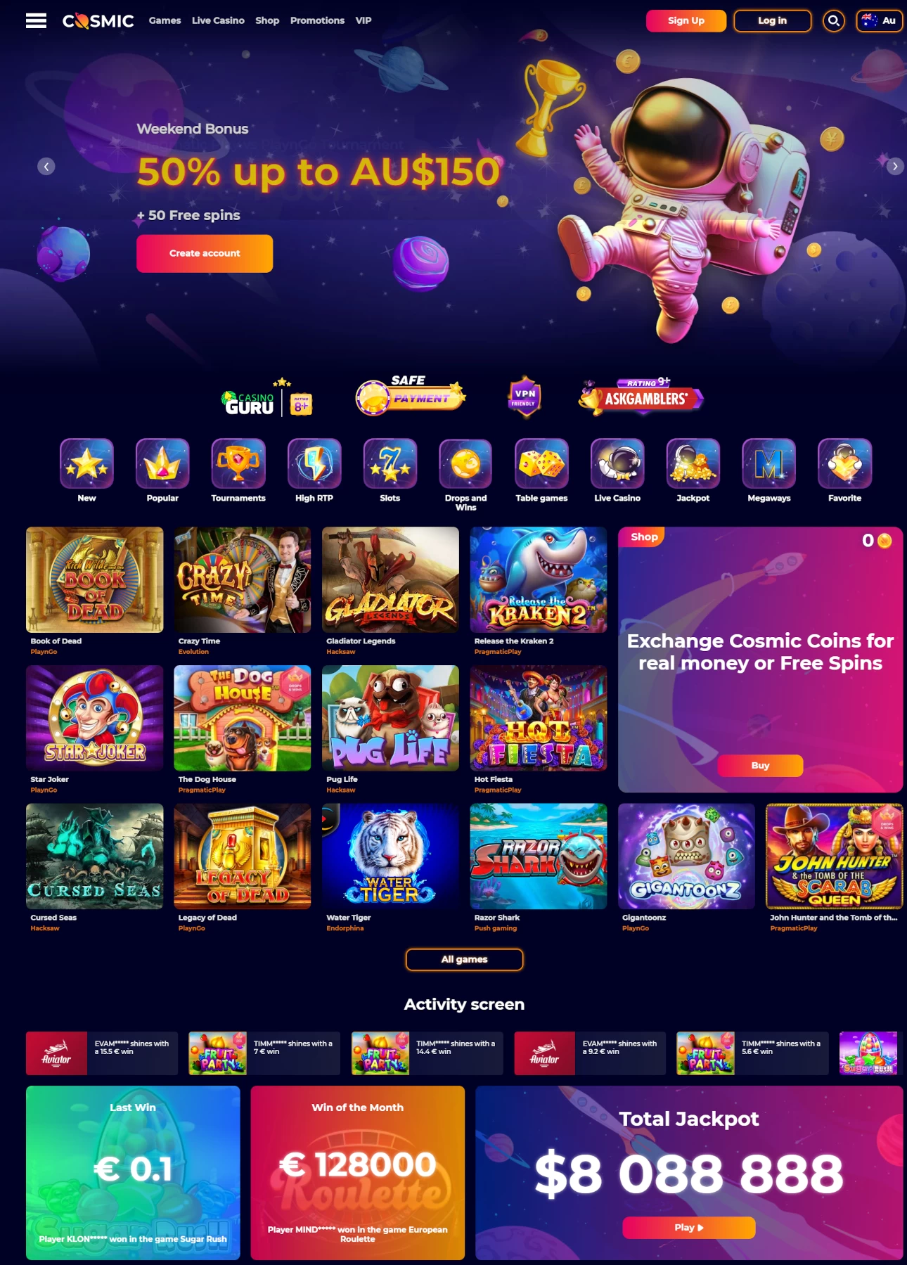 CosmicSlot Casino  Casino