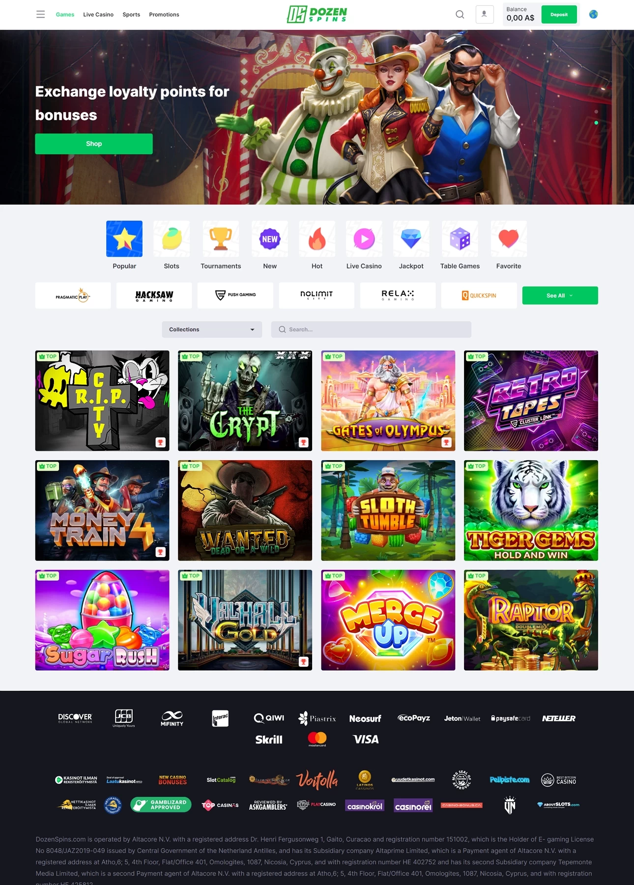 DozenSpins Casino Casino