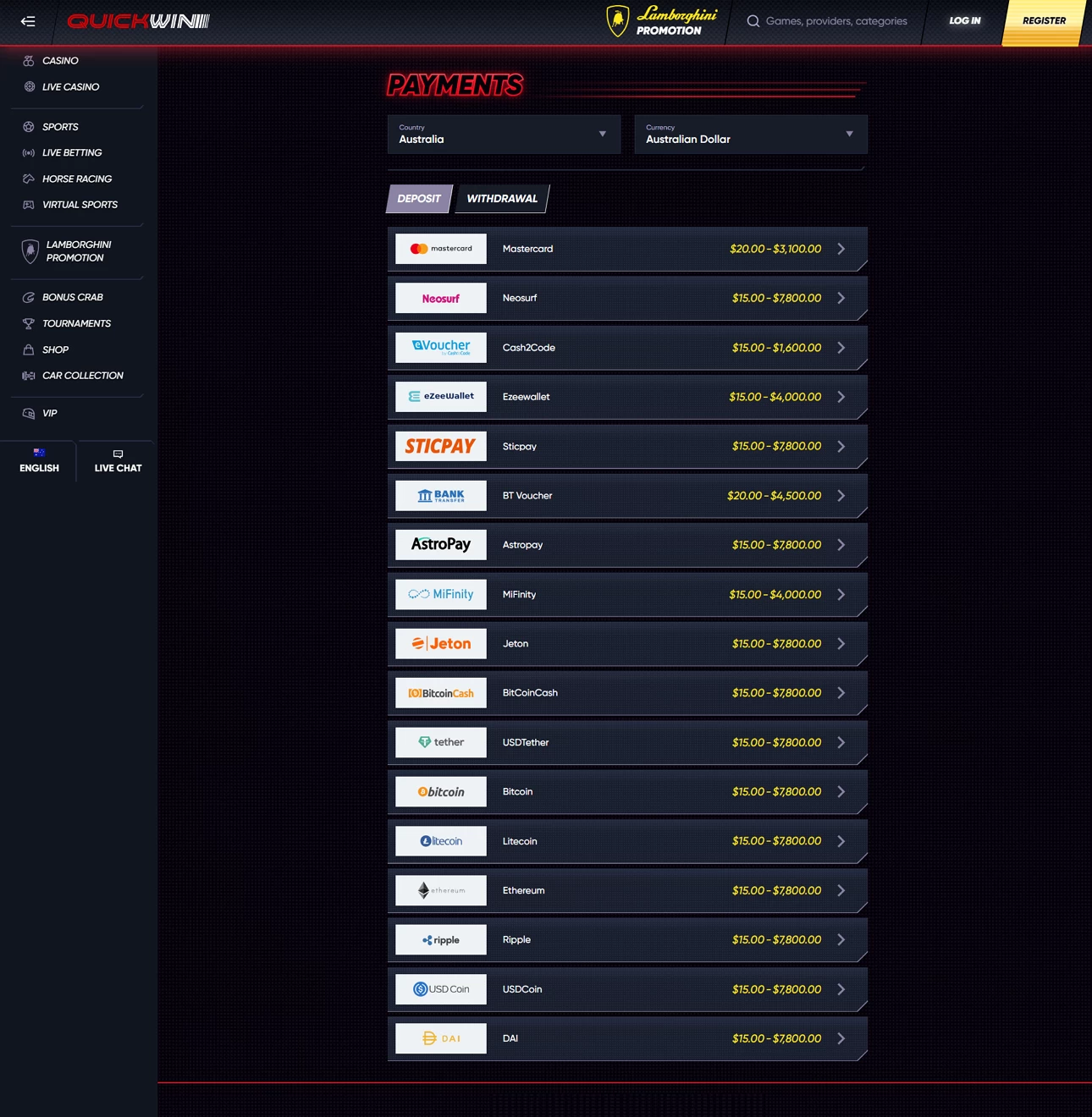 Quickwin Casino  Casino
