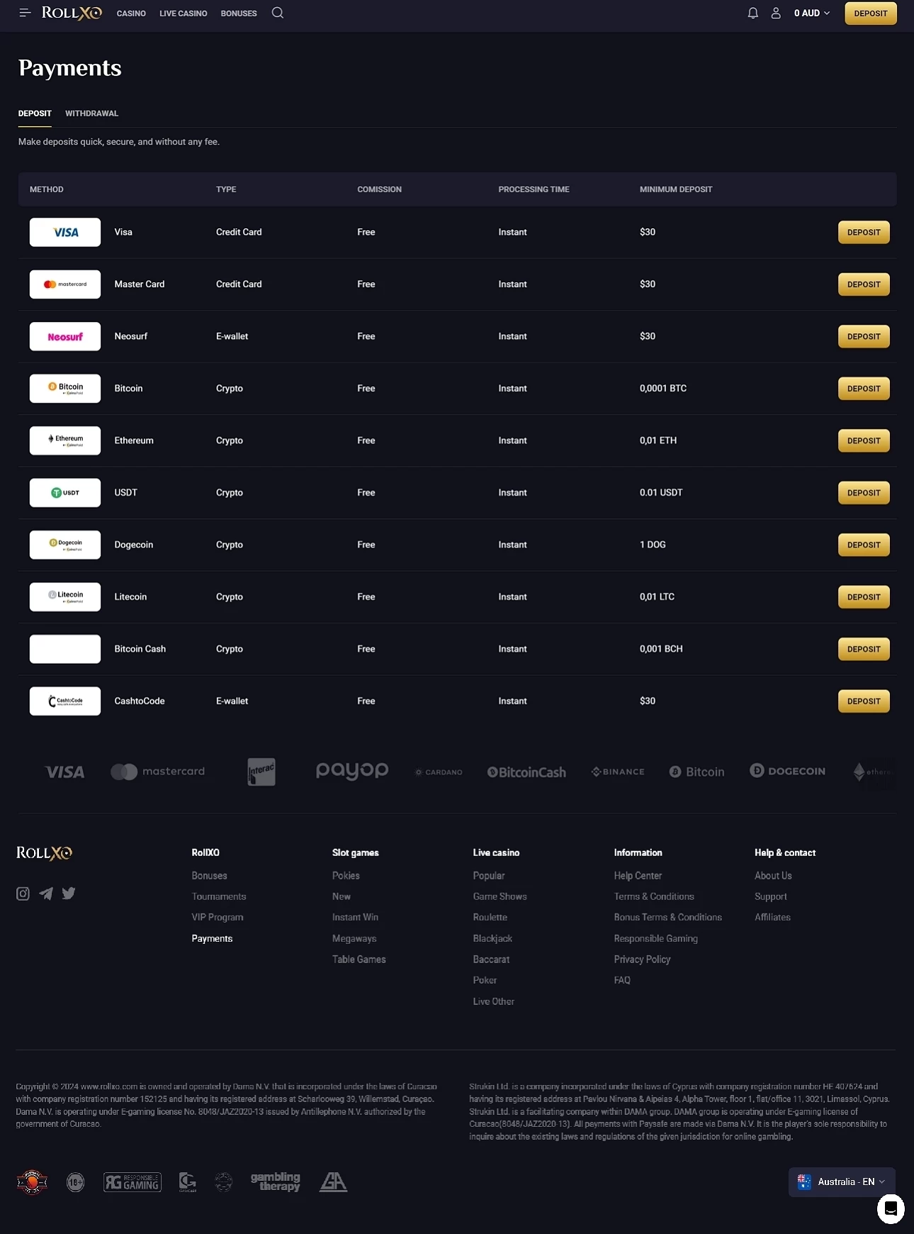 RollXO Casino Casino