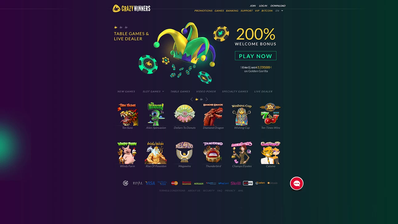 Crazy Winners Casino Casino
