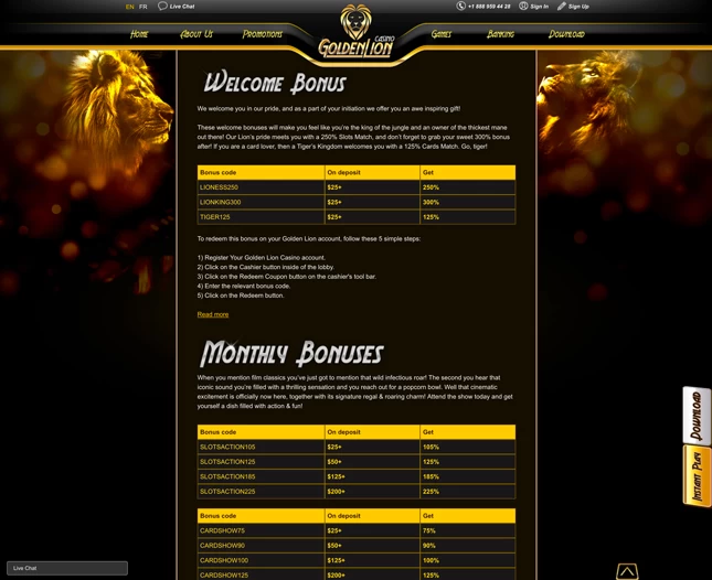 Golden Lion Casino  Casino