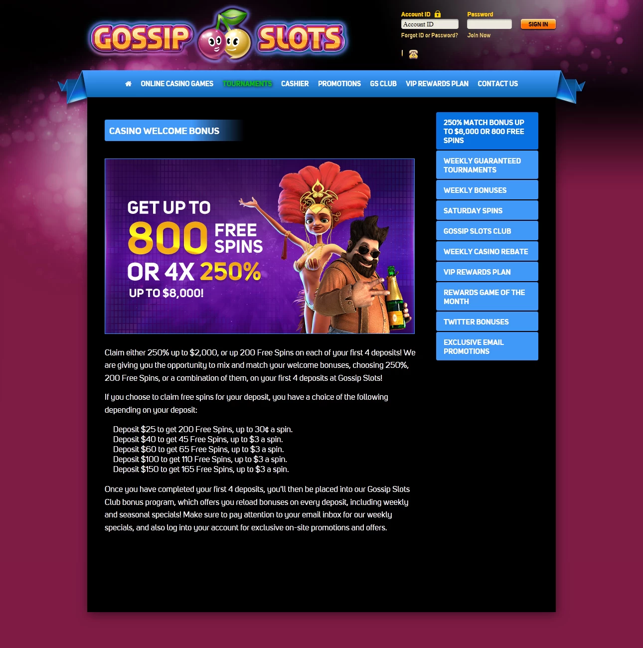 Gossip Slots Casino Casino