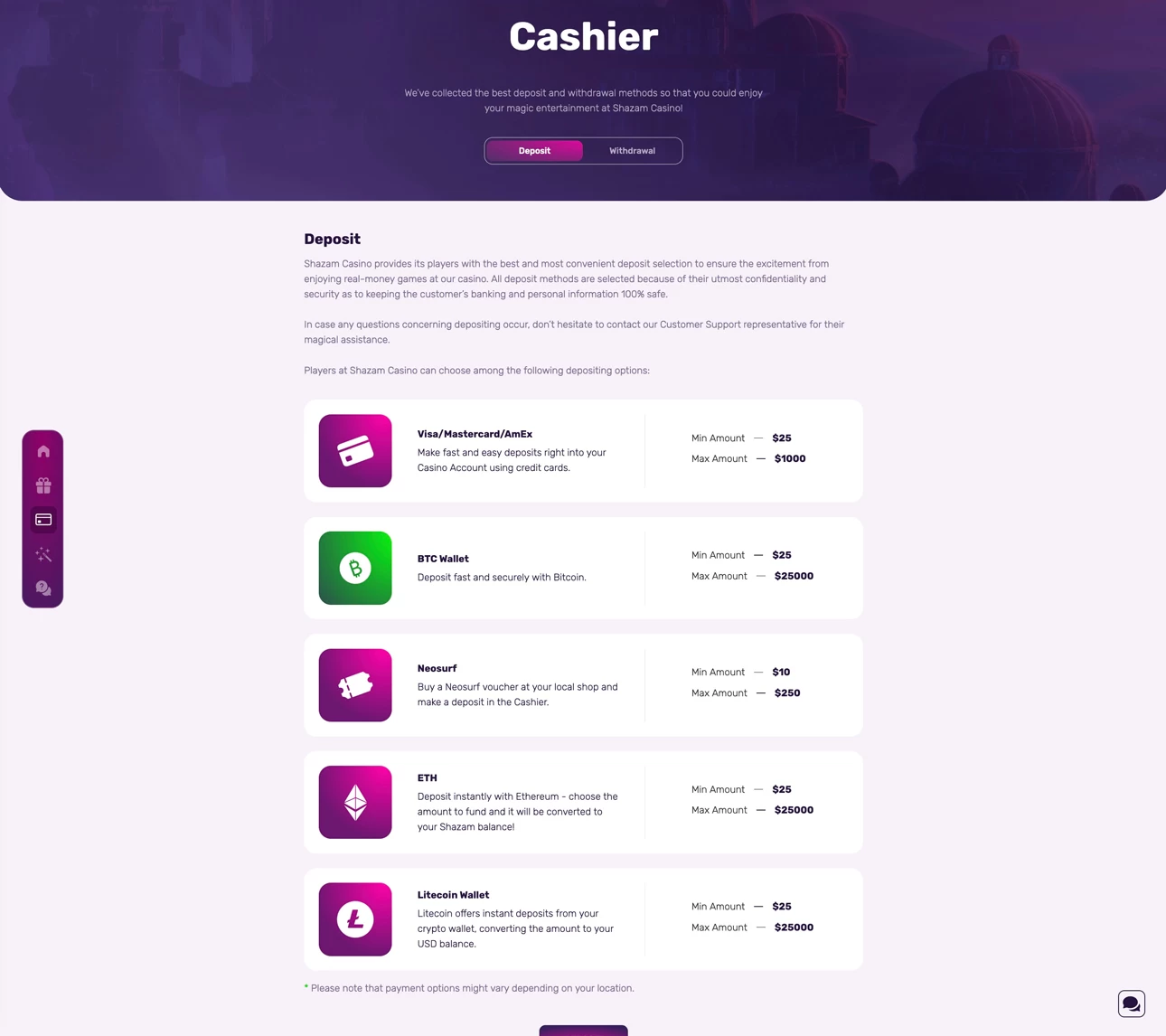 Shazam Casino  Casino