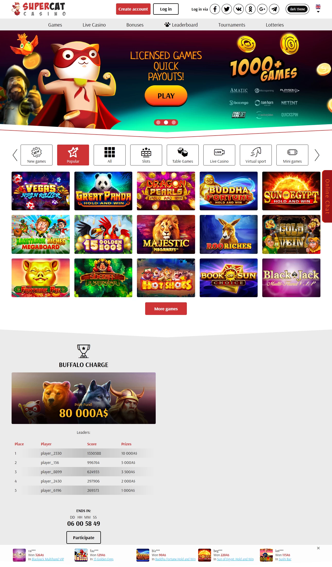 Super Cat Casino  Casino