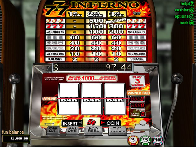 Triple 7 Inferno				 Pokie